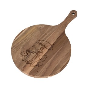 Transpac Wood Mushrooms Round Serving Board Home Decorations Spring - 1 of 1