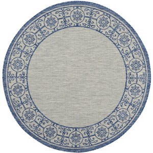 Nourison Garden Party Bordered Indoor/Outdoor Flatweave Area Rug - 1 of 4