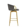 30" Velvet Modern 360¡ã Swivel Bar Chairs Set of 2 with Comfortable High Stools for Kitchen, Dining, or Bar - 4 of 4