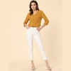 INSPIRE CHIC Women's Polka Dots 3/4 Sleeve Casual Button Front Shirt - 3 of 4