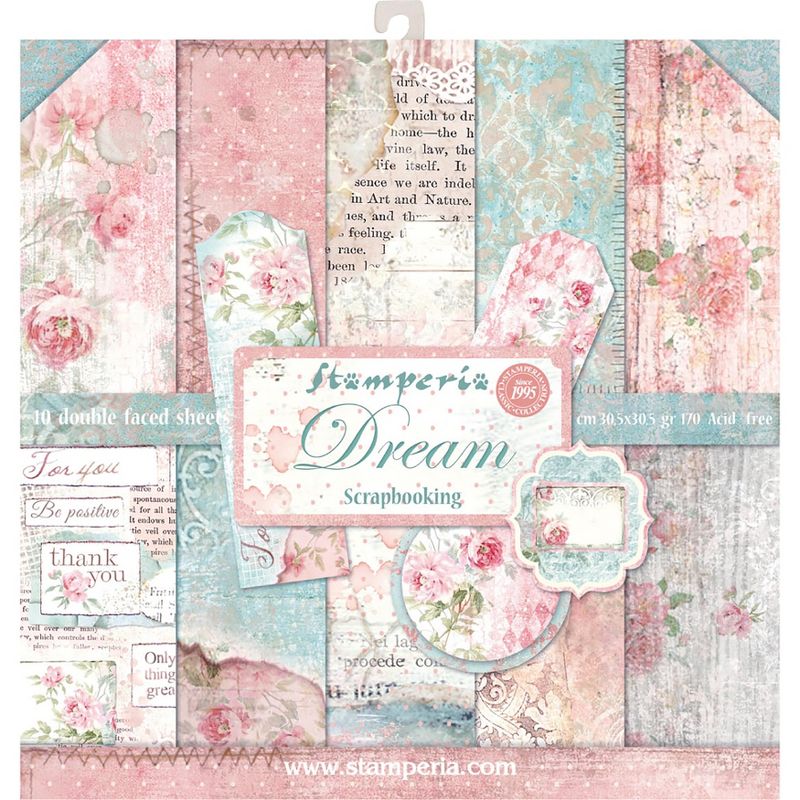 Stamperia Double-Sided Paper Pad 12"X12" 10/Pkg-Dream, 10 Designs/1 Each, 1 of 2
