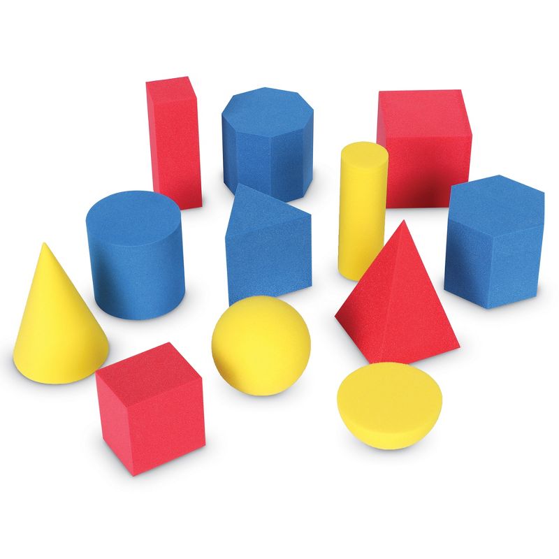 Learning Resources Hands-On Soft Geosolids, Soft Foam 3D Shapes, Set of 12, Ages 5+, 3 of 6