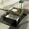 Modern Smart Side Table with Built-in Fridge,Wireless Charging,Temperature Control,USB Ports,and Induction Light – The Pop Home - 3 of 4