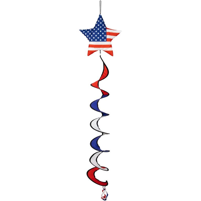 Northlight 51" Americana Stars and Stripes Outdoor Wind Spinner, 1 of 6