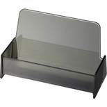 Officemate Business Card Holder 3-7/8"x1-7/8"x2-3/8" Smoke 97833