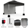 10X10 Ft Portable Canopy Tent, Commercial Pop Up Canopy with Vented Top Roller Bag, Easy Outdoor Sun Shade for Parties, Black - 3 of 4