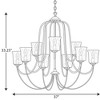 Progress Lighting, Bowman Collection, 9-Light Chandelier, Matte Black, Clear Glass Shades - 2 of 3
