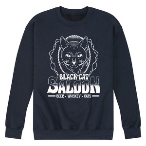 Men's - Instant Message - The Black Cat Saloon Graphic Fleece Sweatshirt - 1 of 4