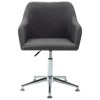 VidaXL Swivel Dining Chairs 2 pcs Dark Gray Fabric - 4 of 4