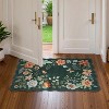 2'x3' Floral Rugs for Entryway, 2x3ft Washable Kitchen Rugs Ultra-Thin Soft Rug, Non Slip Indoor Door Mat Stain Low-Pile Throw Rug - 2 of 4