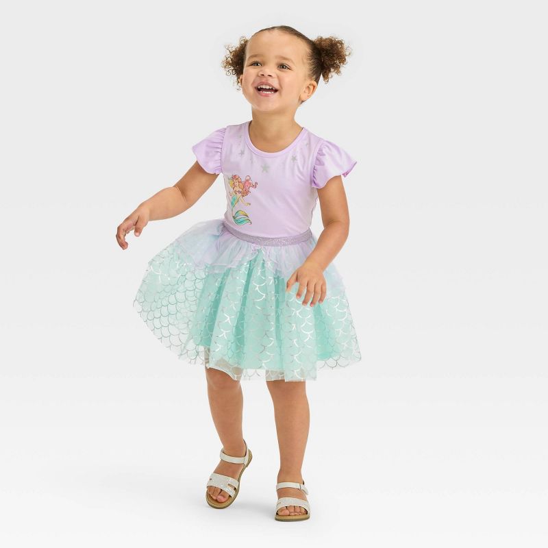 Toddler Girls&#39; Disney The Little Mermaid Tutu Dress - Purple, 3 of 6