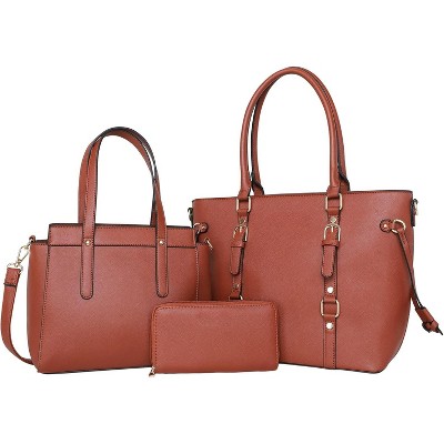 West 3PCS Purses for Women Tote Bag and Wallet Set Shoulder Satchel Handbags