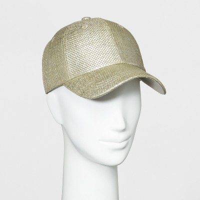 metallic gold baseball cap