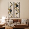 LuxenHome Set of 2 Modern Multi-Color Abstract Metal Wall Decor Panels Multicolored - 4 of 4