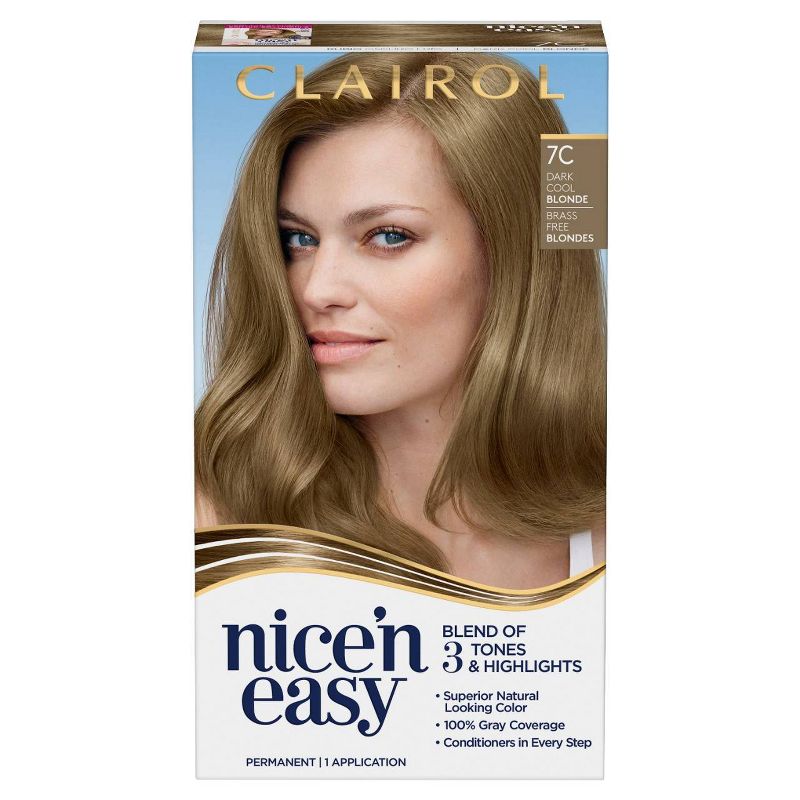 Clairol Nice'n Easy Permanent Hair Color Cream Kit - Blonde, 1 of 11