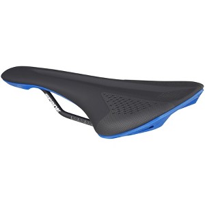 Spank SPIKE 160 Saddle Black Blue | Low Friction Synthetic Skin | 265mm Width - 1 of 1