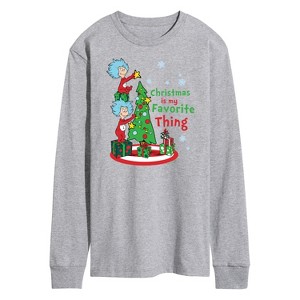 Men's - Dr. Seuss - Christmas Is A Family Thing Long Sleeve Graphic T-Shirt - 1 of 4