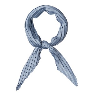 Allegra K Women's Solid Color Bandana Pleated Rhombus Head Scarf Wraps Scarves Neckerchief 1 Pc - 1 of 4