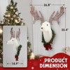 Angel Sar 39" Lighted Christmas Reindeer Head Wall Decor, Pre-lit 3D Rudolph Wreath with LED Lights for Front Door, Indoor Outdoor Holiday Display - 3 of 4
