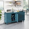 Modern Sideboard Decorative Storage Cabinet, CENGHU Wooden Console Table Coffee Bar Cabinet with 4 Doors for Living Room, Kitchen, Bedroom, Hallway - 3 of 4