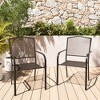 CLIHOME 2-Piece Outdoor Patio Steel Mesh Chair,With Steel Frame & Breathable Mesh Dining Chair - 2 of 4