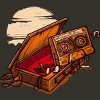 Junior's Design By Humans Dead Man Walkmann By LetterQ T-Shirt - 2 of 3