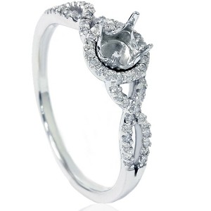 Pompeii3 1/5ct Diamond Infinity Ring Setting 14K White Gold - 1 of 4
