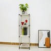 NicBex 4-Tier Storage Shelves,Heavy Duty Stainless steel Storage Shelving Unit for Kitchen,Living Room,Bedroom,Office,Outdoor,Modular Rack - 2 of 4