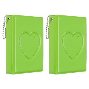 Unique Bargains Love Heart PVC Material Photocard Binder Album with 32 Pockets 4.3"x3.3" 2 Pcs - 1 of 4