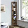 FC Design 5 Tier Corner Bookcase Wooden Display Shelf Storage Rack Multipurpose Shelving Unit - 3 of 4