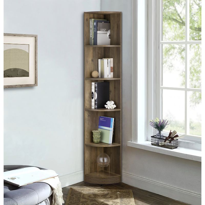 FC Design 5 Tier Corner Bookcase Wooden Display Shelf Storage Rack Multipurpose Shelving Unit, 3 of 10
