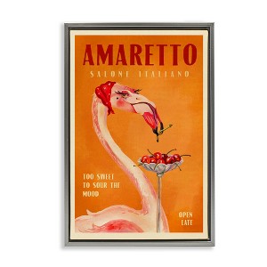Stupell Industries Vintage Amaretto Flamingo, 25" x 17" - 1 of 4