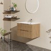 ChicFurnit Bathroom Storage Cabinets Bathroom Floor Storage Cabinet Functional Bathroom Cabinet with Drawer for Bathroom, Brown, 30"*18.5"*19" - 2 of 4