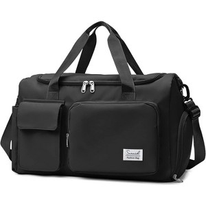 Travel Duffel Bag with Shoes Compartment Sports Gym Bag with Dry Wet Separated Pocket, Overnight Bag Weekender Bag Training Handbag Yoga Bag - 1 of 4