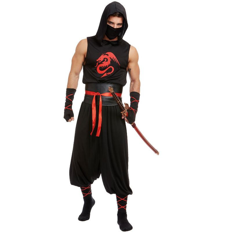 Dreamgirl Dark Ninja Men's Costume, 1 of 4