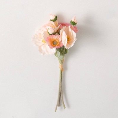 Sullivans Artificial Poppy Bush 13.75"H