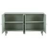 Okak Buffet Cabinet with Arched Groove Design 4-Door Layout Kitchen Sideboard with Curved Bottom Doors - 3 of 4