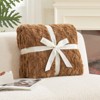 Cozy Bliss Luxury Faux Fur Throw Blanket, Reversible Wave Textured Plush Blanket for Couch, Sofa & Home Decor - 4 of 4