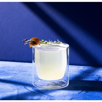 Clear Double-Wall Glass Set for Hot and Cold Drinks, 6 oz