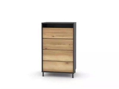 Prime Oak L-Shaped Desk with Drawers and Filing Cabinet