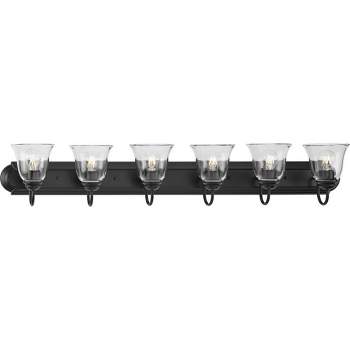 Progress Lighting, Calhoun Collection, 6-Light Vanity Light, Brushed Nickel, Clear Glass Shades, Material: Steel, Finish Color: Brushed Nickel
