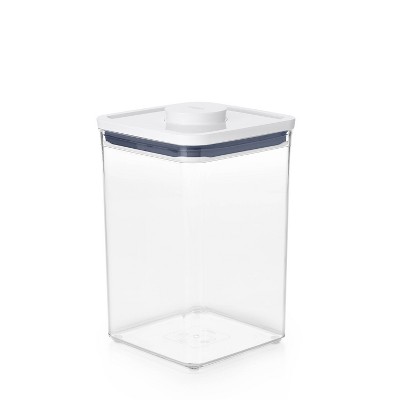 OXO POP 4.4qt Plastic Big Square Airtight Food Storage Container Clear