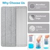 NewHome "4Pcs Microfiber Mop Pads Reusable Machine Washable Flat Mop Replacement Heads 15.35x4.92in for Wet Dry Floor Cleaning"Grey - 4 of 4