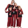 Ekouaer Christmas Pajamas for Family Matching Sets Long Sleeve Xmas Pj Set Soft Holiday Sleepwear - 3 of 4