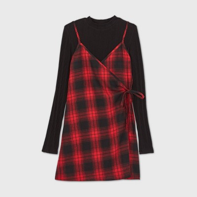 red and black plaid dress girls