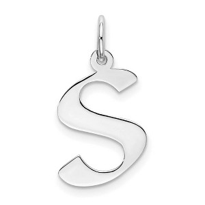 Black Bow Jewelry Sterling Silver Karlie Collection Artisan Block Initial Charm Letter S - 1 of 4