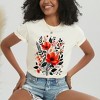 Simply Sage Market Women's Rustic Flowers Short Sleeve Garment Dyed Tee - 2 of 4