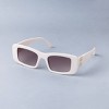 Women's Rectangle with Metal Temples Sunglasses - A New Day™ Ivory - 2 of 2