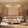 60 Lights Gold Wagon Wheel Chandelier With Crystal Shade - 3 of 4