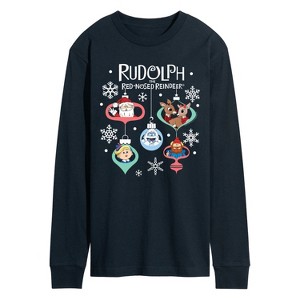 Men's - Rudolph - Rudolph Ornaments Long Sleeve Graphic T-Shirt - 1 of 3